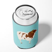 Load image into Gallery viewer, Jacob Sheep Blue Check Can or Bottle Hugger BB8149CC