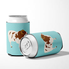 Load image into Gallery viewer, Jacob Sheep Blue Check Can or Bottle Hugger BB8149CC