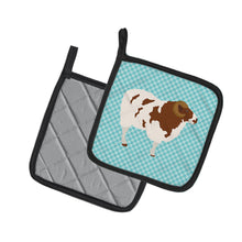 Load image into Gallery viewer, Jacob Sheep Blue Check Pot Holders - Set of 2 - Heat-Resistant Kitchen Essentials BB8149PTHD