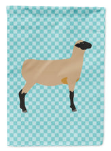Load image into Gallery viewer, Hampshire Down Sheep Blue Check Garden Flag - Outdoor Decorative Yard Flag