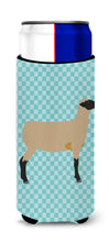 Load image into Gallery viewer, Hampshire Down Sheep Blue Check   Hugger for slim cans
