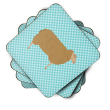 Load image into Gallery viewer, East Friesian Sheep Blue Check Foam Coaster  BB8151FC