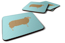 Load image into Gallery viewer, East Friesian Sheep Blue Check Foam Coaster  BB8151FC