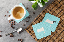 Load image into Gallery viewer, Dorper Sheep Blue Check Foam Coaster  BB8152FC