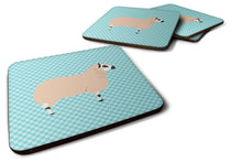 Load image into Gallery viewer, Kerry Hill Sheep Blue Check Foam Coaster  BB8153FC