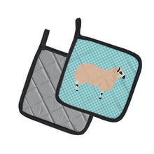 Load image into Gallery viewer, Kerry Hill Sheep Blue Check Pot Holders - Set of 2 - Heat-Resistant Kitchen Essentials BB8153PTHD
