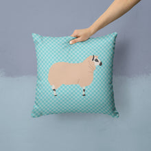 Load image into Gallery viewer, Kerry Hill Sheep Blue Check Throw Pillow - 14x14 Decorative Pillow – Art for Your Home &amp; Patio BB8153PW1414
