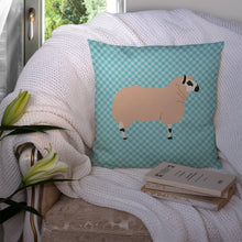 Load image into Gallery viewer, Kerry Hill Sheep Blue Check Throw Pillow - 14x14 Decorative Pillow – Art for Your Home &amp; Patio BB8153PW1414