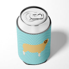 Load image into Gallery viewer, Horned Dorset Sheep Blue Check Can or Bottle Hugger BB8154CC