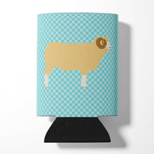 Load image into Gallery viewer, Horned Dorset Sheep Blue Check Can or Bottle Hugger BB8154CC