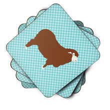 Load image into Gallery viewer, Merino Sheep Blue Check Foam Coaster  BB8155FC