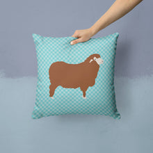 Load image into Gallery viewer, Merino Sheep Blue Check Throw Pillow - 14x14 Decorative Pillow – Art for Your Home &amp; Patio BB8155PW1414