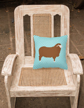 Load image into Gallery viewer, Merino Sheep Blue Check Fabric Decorative Pillow BB8155PW1818