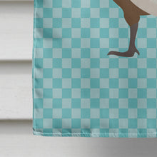 Load image into Gallery viewer, Bourbon Red Turkey Hen Blue Check Flag Canvas House Size BB8156CHF