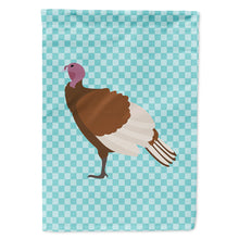 Load image into Gallery viewer, Bourbon Red Turkey Hen Blue Check Flag Canvas House Size BB8156CHF