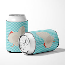 Load image into Gallery viewer, White Holland Turkey Blue Check Can or Bottle Hugger BB8157CC