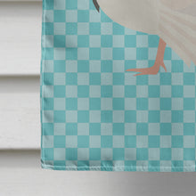 Load image into Gallery viewer, White Holland Turkey Blue Check Flag Canvas House Size BB8157CHF