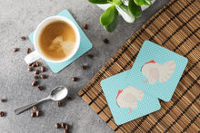 Load image into Gallery viewer, White Holland Turkey Blue Check Foam Coaster  BB8157FC