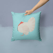 Load image into Gallery viewer, White Holland Turkey Blue Check Throw Pillow - 14x14 Decorative Pillow – Art for Your Home &amp; Patio BB8157PW1414