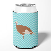 Load image into Gallery viewer, Jersey Buff Turkey Hen Blue Check Can or Bottle Hugger BB8158CC