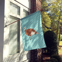 Load image into Gallery viewer, Jersey Buff Turkey Hen Blue Check Flag Canvas House Size BB8158CHF