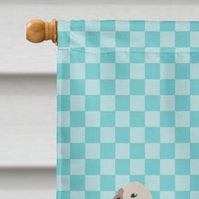 Load image into Gallery viewer, Jersey Buff Turkey Hen Blue Check Flag Canvas House Size BB8158CHF