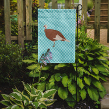 Load image into Gallery viewer, Jersey Buff Turkey Hen Blue Check Garden Flag - Outdoor Decorative Yard Flag