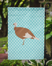 Load image into Gallery viewer, Jersey Buff Turkey Hen Blue Check Garden Flag - Outdoor Decorative Yard Flag