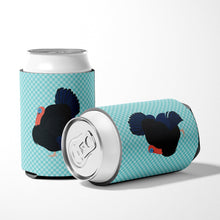 Load image into Gallery viewer, Norfolk Black Turkey Blue Check Can or Bottle Hugger BB8159CC