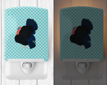 Load image into Gallery viewer, Norfolk Black Turkey Blue Check Ceramic Night Light BB8159CNL