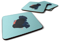 Load image into Gallery viewer, Norfolk Black Turkey Blue Check Foam Coaster  BB8159FC