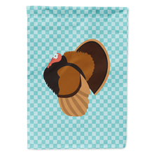 Load image into Gallery viewer, Bronze Turkey Blue Check Flag Canvas House Size BB8160CHF
