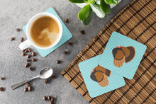 Load image into Gallery viewer, Bronze Turkey Blue Check Foam Coaster  BB8160FC