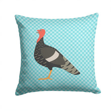 Load image into Gallery viewer, Marragansett Turkey Blue Check Throw Pillow - 14x14 Decorative Pillow – Art for Your Home &amp; Patio BB8161PW1414