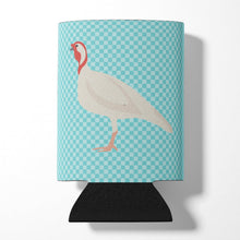 Load image into Gallery viewer, Beltsville Small White Turkey Hen Blue Check Can or Bottle Hugger BB8163CC