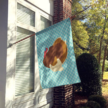 Load image into Gallery viewer, French Turkey Dindon Blue Check Flag Canvas House Size BB8164CHF