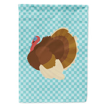 Load image into Gallery viewer, French Turkey Dindon Blue Check Flag Canvas House Size BB8164CHF
