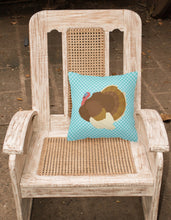 Load image into Gallery viewer, French Turkey Dindon Blue Check Fabric Decorative Pillow BB8164PW1818