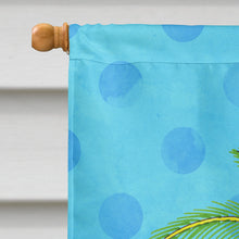 Load image into Gallery viewer, Palm Tree Blue Polkadot Flag Canvas House Size BB8166CHF
