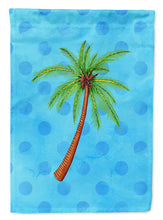 Load image into Gallery viewer, Palm Tree Blue Polkadot Flag Canvas House Size BB8166CHF