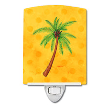 Load image into Gallery viewer, Palm Tree Yellow Polkadot Ceramic Night Light BB8167CNL