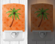 Load image into Gallery viewer, Palm Tree Orange Polkadot Ceramic Night Light BB8168CNL