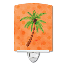 Load image into Gallery viewer, Palm Tree Orange Polkadot Ceramic Night Light BB8168CNL