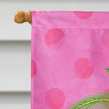 Load image into Gallery viewer, Palm Tree Pink Polkadot Flag Canvas House Size BB8169CHF