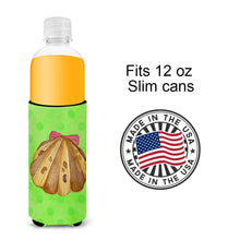 Load image into Gallery viewer, Sea Shell Green Polkadot   Hugger for slim cans BB8170MUK
