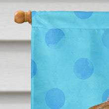 Load image into Gallery viewer, Sea Shell Blue Polkadot Flag Canvas House Size BB8171CHF