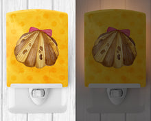 Load image into Gallery viewer, Sea Shell Yellow Polkadot Ceramic Night Light BB8172CNL