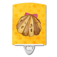 Load image into Gallery viewer, Sea Shell Yellow Polkadot Ceramic Night Light BB8172CNL