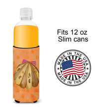 Load image into Gallery viewer, Sea Shell Orange Polkadot   Hugger for slim cans BB8173MUK
