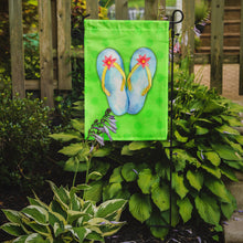 Load image into Gallery viewer, Flip Flops Green Polkadot Garden Flag - Outdoor Decorative Yard Flag BB8180GF
